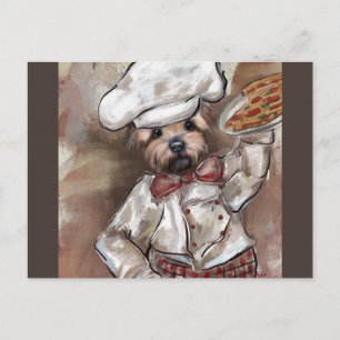 Yorkie Chef Postcard