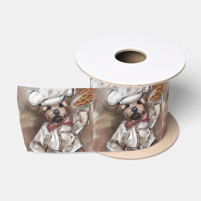 Yorkie Chef Satin Ribbon (Spool)