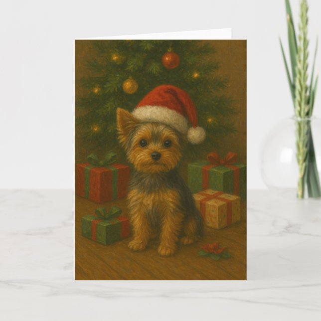 Yorkie Christmas Card (Front)