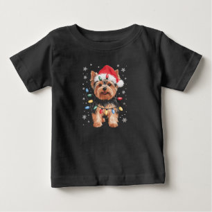 Yorkie Christmas Dog Long Xmas Gift Baby T-Shirt