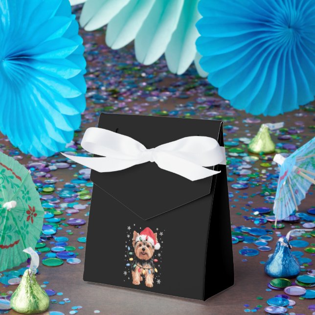 Yorkie Christmas Dog Long Xmas Gift Favour Box (Party)