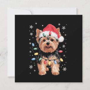 Yorkie Christmas Dog Long Xmas Gift Holiday Card