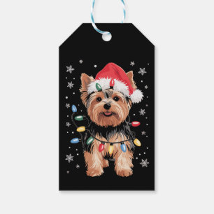 Yorkie Christmas Dog Long Xmas Gift Tags