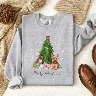 Yorkie Christmas Merry Woofmas Fun Dog Jolly Sweatshirt
