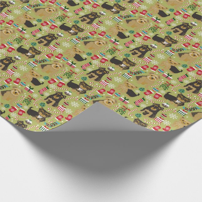 Yorkie  Christmas wrapping paper (Corner)