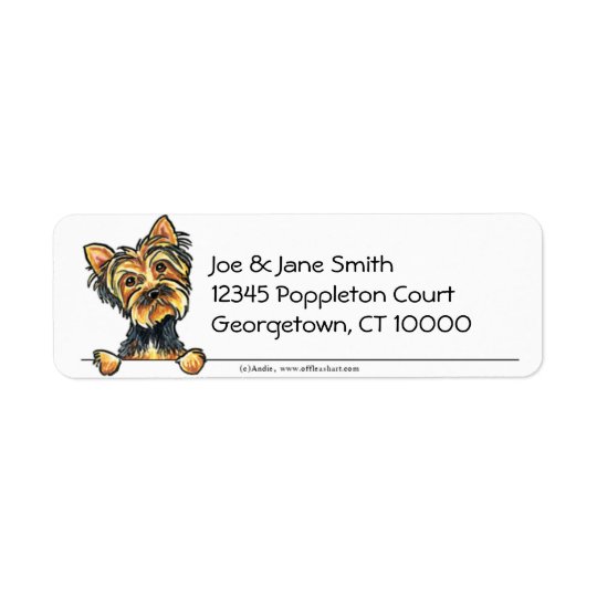 Yorkie Clean & Simple Return Address Label