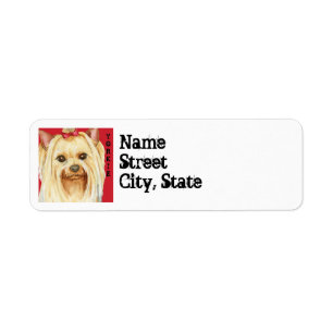 Yorkie Colour Block Label Return Address Label
