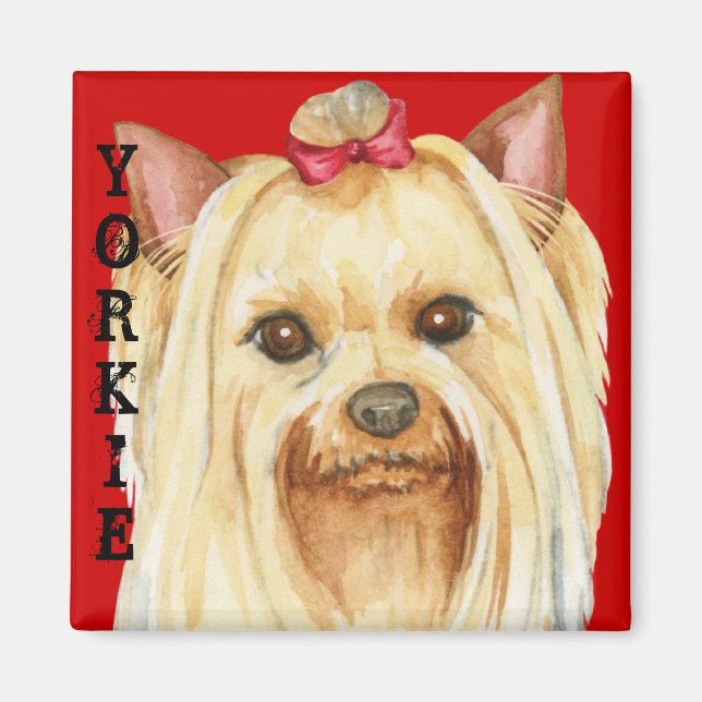 Yorkie Colour Block Magnet (Front)