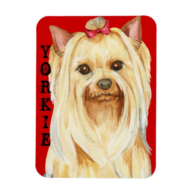 Yorkie Colour Block Magnet (Vertical)