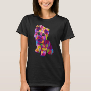 Yorkie Colourful Pop Portrait Yorkshire Terrier T-Shirt
