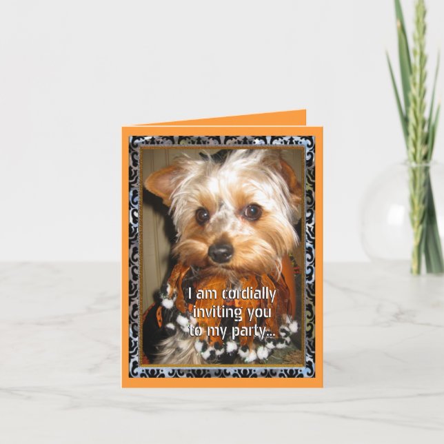`Yorkie Cordial Invite for Halloween (Front)