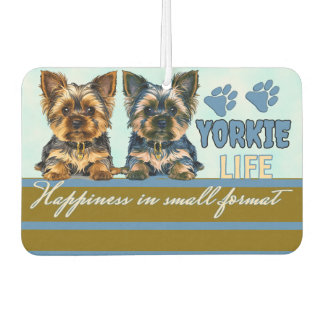 Yorkie cute car air freshener