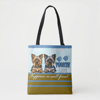 Yorkie cute tote bag
