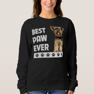 Yorkie Dad Fathers Day Yorkshire Terrier Best Paw  Sweatshirt