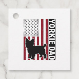 Yorkie Dad Patriotic Vintage Engraving Dog Shirt D Favour Tags
