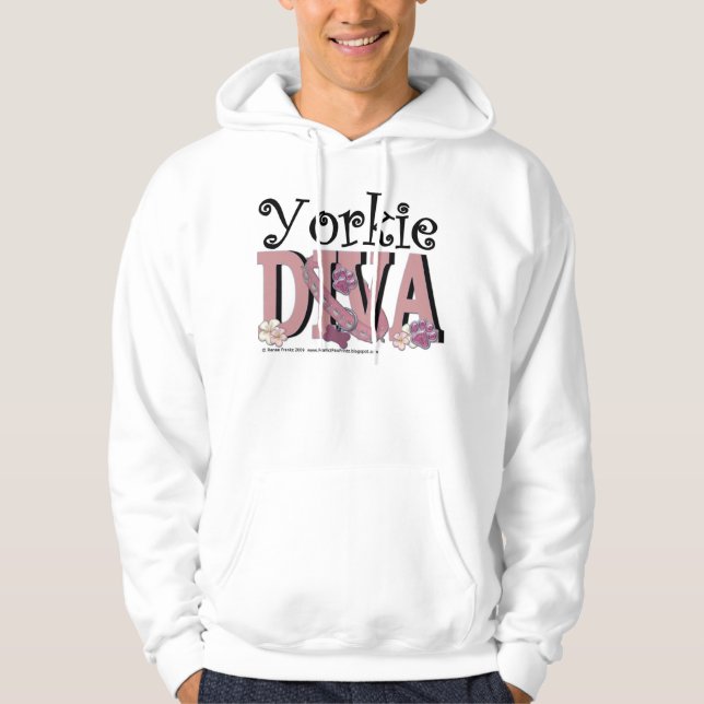 Yorkie DIVA Hoodie (Front)