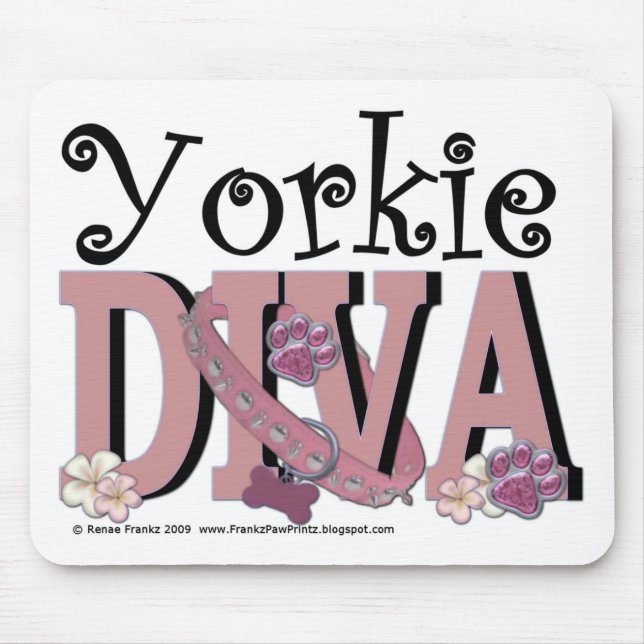 Yorkie DIVA Mouse Pad (Front)