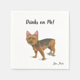 Yorkie Dog Cocktail Napkins