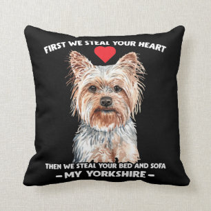 Yorkie dog gift Yorkshire pet lover Cushion