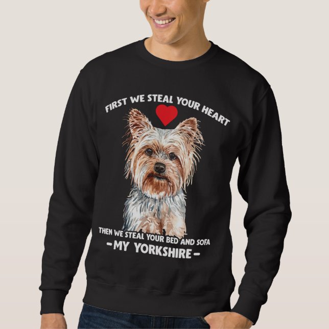 Yorkie dog gift Yorkshire pet lover Sweatshirt (Front)