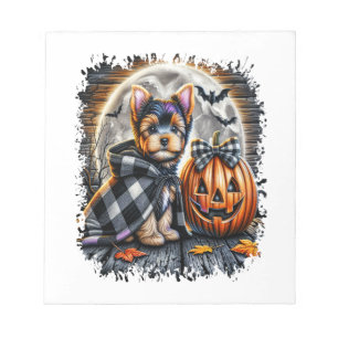 Yorkie Dog Halloween Square Notepad