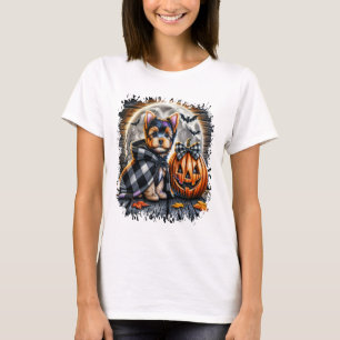 Yorkie Dog Halloween Square T-Shirt