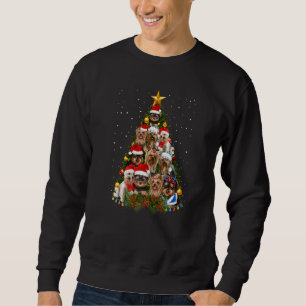 Yorkie Dogs Tree Christmas Sweater Xmas Pet Animal