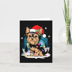 Yorkie Dogs Tree Christmas Sweater Xmas Pet Animal Card