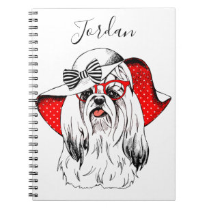 Yorkie Fashion Shoot Add Your Name Notebook
