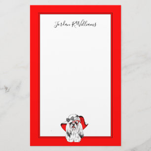 Yorkie Fashion Shoot Add Your Name Stationery