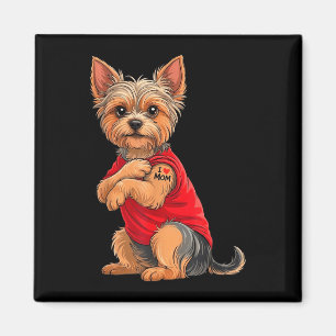 Yorkie featuring tattooed yorkshire terrier love magnet