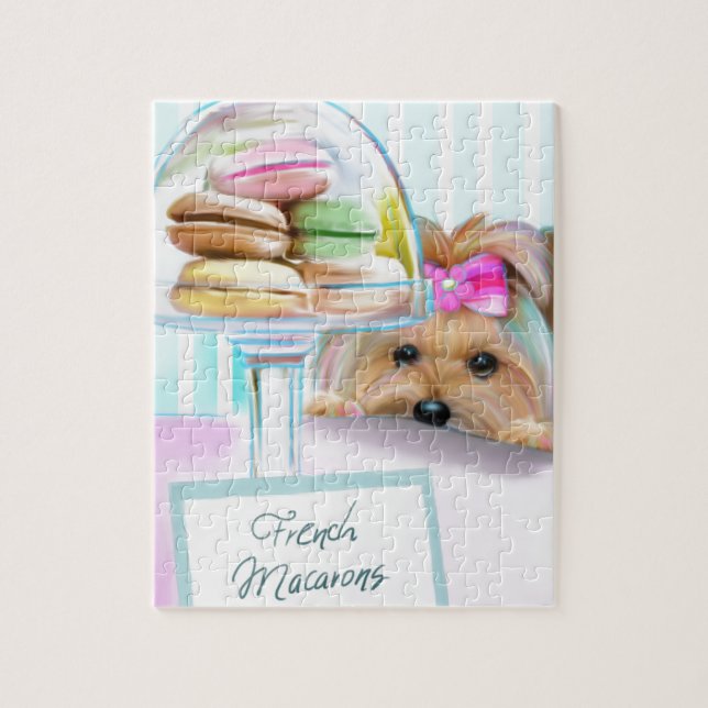 Yorkie French Macarons Jigsaw Puzzle (Vertical)