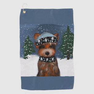 Yorkie   golf towel