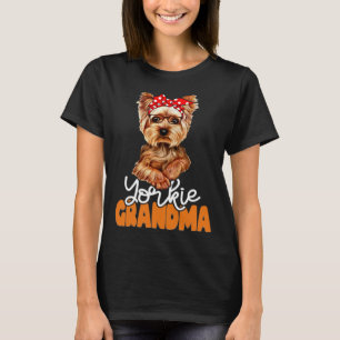 Yorkie Grandma Yorkshire Terrier Dogs Animals T-Shirt