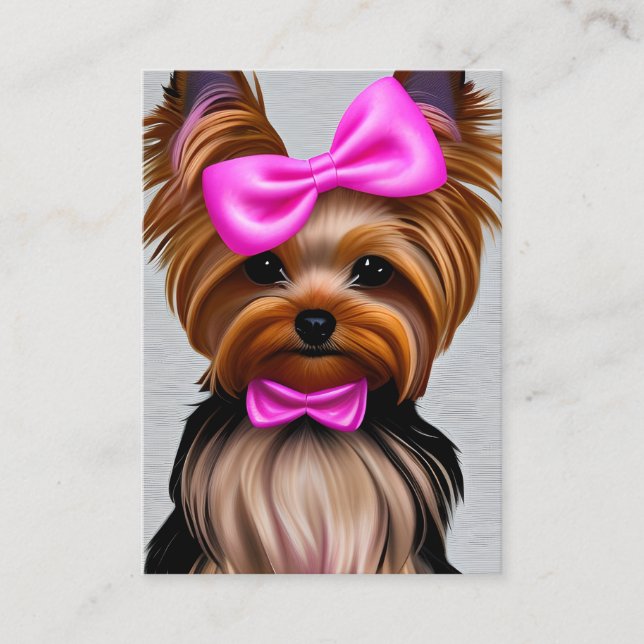 Yorkie Graphic Calling Card (Front)
