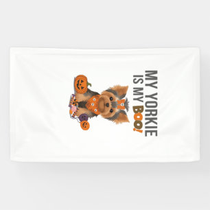 Yorkie Halloween Costume  My Yorkie is My Boo Dog  Banner