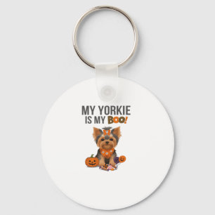 Yorkie Halloween Costume  My Yorkie is My Boo Dog  Key Ring