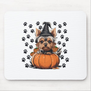 Yorkie Halloween Costume Tee Pumpkin Men Women Kid Mouse Pad