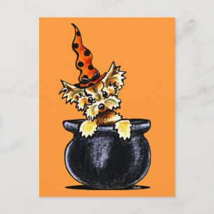 Yorkie Halloween Good Witch Off-Leash Art™ Postcard