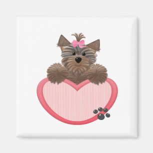 Yorkie-heart Magnet