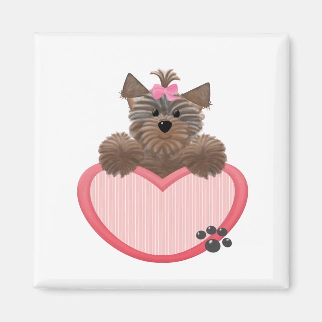 Yorkie-heart Magnet (Front)