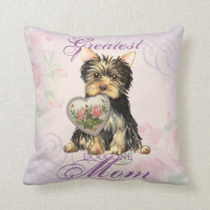 Yorkie Heart Mum Cushion