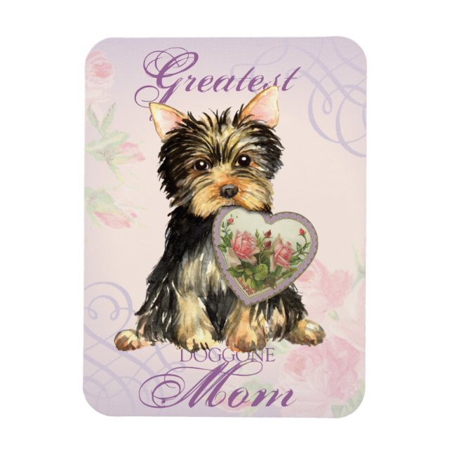 Yorkie Heart Mum Magnet (Vertical)