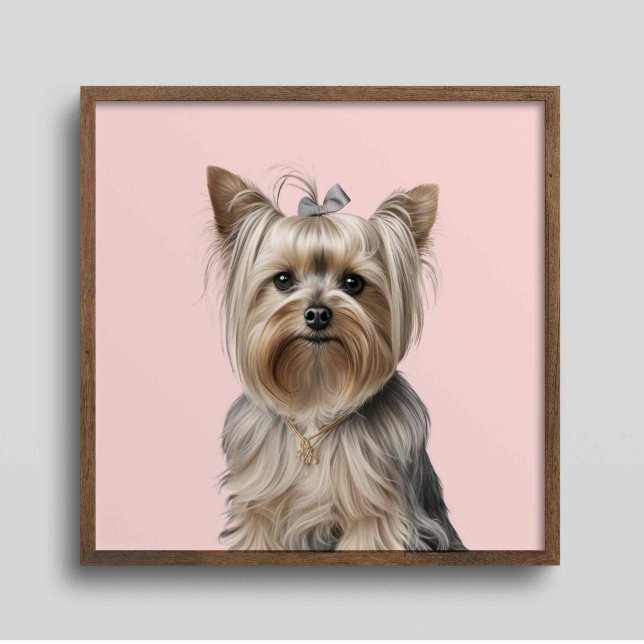 Yorkie Illustration Wall Art Home decor Dog lover  (Creator Uploaded)