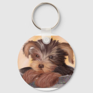 Yorkie in your Cup Key Ring
