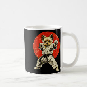 Yorkie Karate Dog Black Belt Yorkshire Terrier Coffee Mug