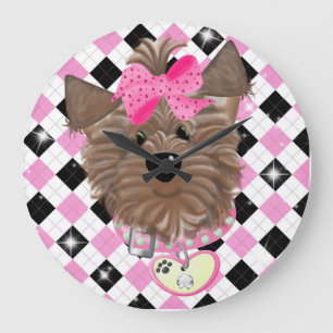 Yorkie  (Large) Clock