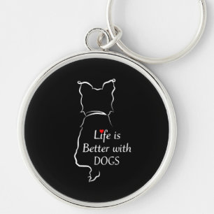 Yorkie Life Is Better With Dogs Shirt Dog Theme Key Ring