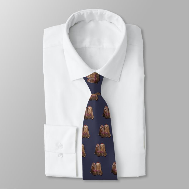 Yorkie Love Collection Tie (Tied)