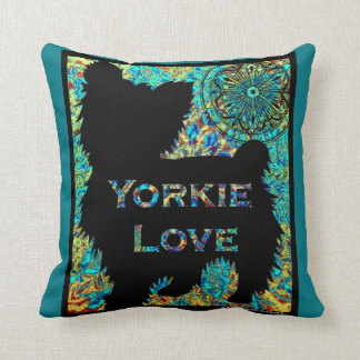 Yorkie Love pillow by Carol Zeock
